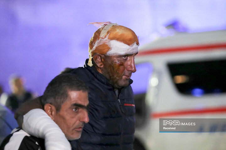 یک مرد ارمنی تبار که در جریان انفجار در یک پمپ بنزین شلوغ در استپاانکرت، پایتخت قره باغ کوهستانی زخمی شده بود، به مرکز ملی پزشکی سوختگی در ایروان ارمنستان منتقل شد.