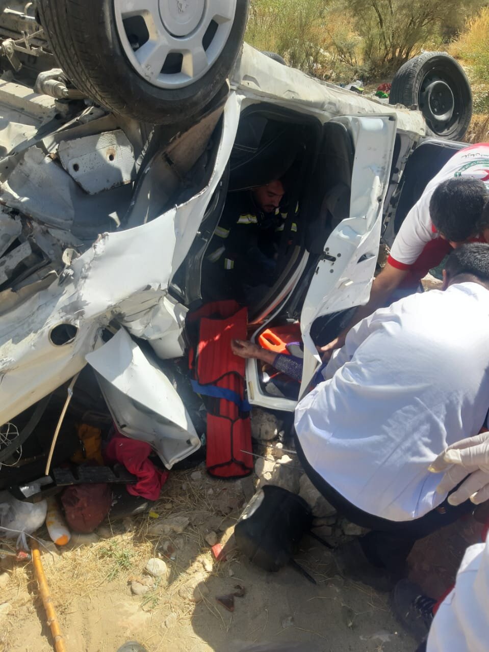 نجات کارگر تبعه افغان از چاله آسانسور توسط آتشنشانی یاسوج