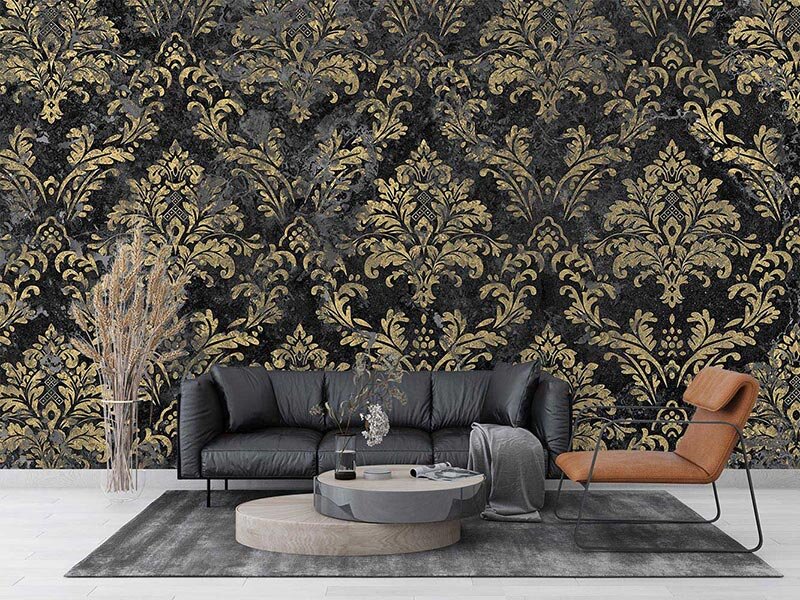 کاغذ دیواری داماسک لاکچری