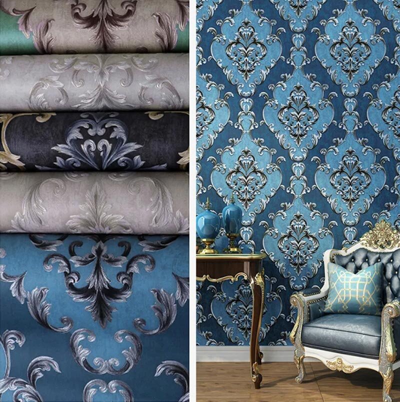 کاغذ دیواری طرح داماس یا داماسک