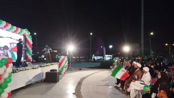 جشن باشکوه پیروزی عملیات طوفان الاقصی در زاهدان+ فیلم