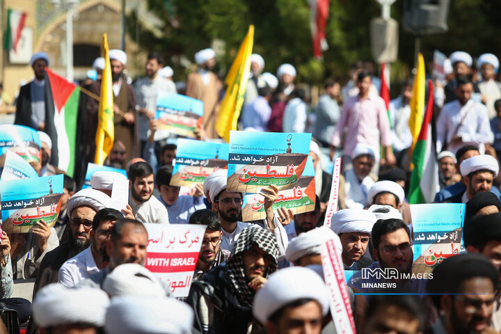 اجتماع روحانیون حوزه علمیه اصفهان در حمایت از مردم غزه برگزار شد