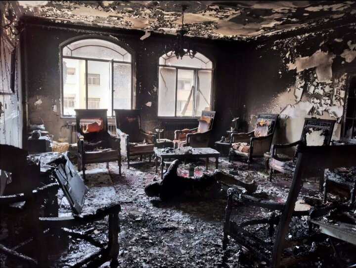 آتش‌سوزی در منزل مسکونی یک فوتی و یک مصدوم برجای گذاشت + عکس