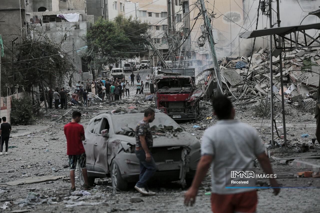 ویرانی گسترده در نوار غزه+ عکس و فیلم