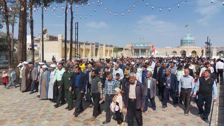 راهپیمایی مردم نایین در حمایت از فلسطین و علیه جنایات رژیم کودک‌کش صهیونیستی + فیلم