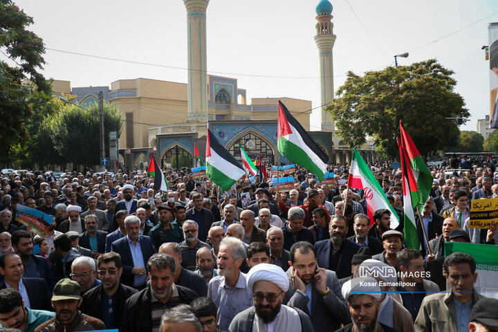 راهپیمائی مردم تبریز در حمایت از مردم مظلوم فلسطین