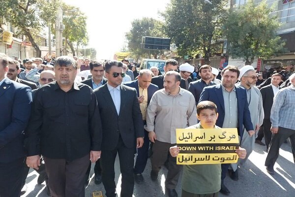 مردم کرمانشاه انزجار خود را از رژیم صهیونیستی اعلام کردند