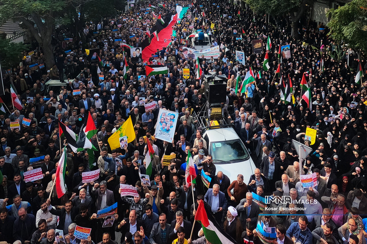 تجمع همبستگی با ملت مظلوم غزه در سراسر کشور