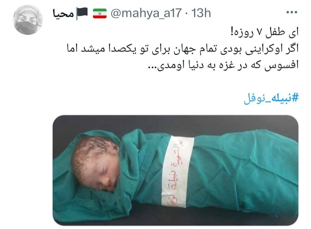 طوفان شهادت«نبیله نوفل» در فضای مجازی