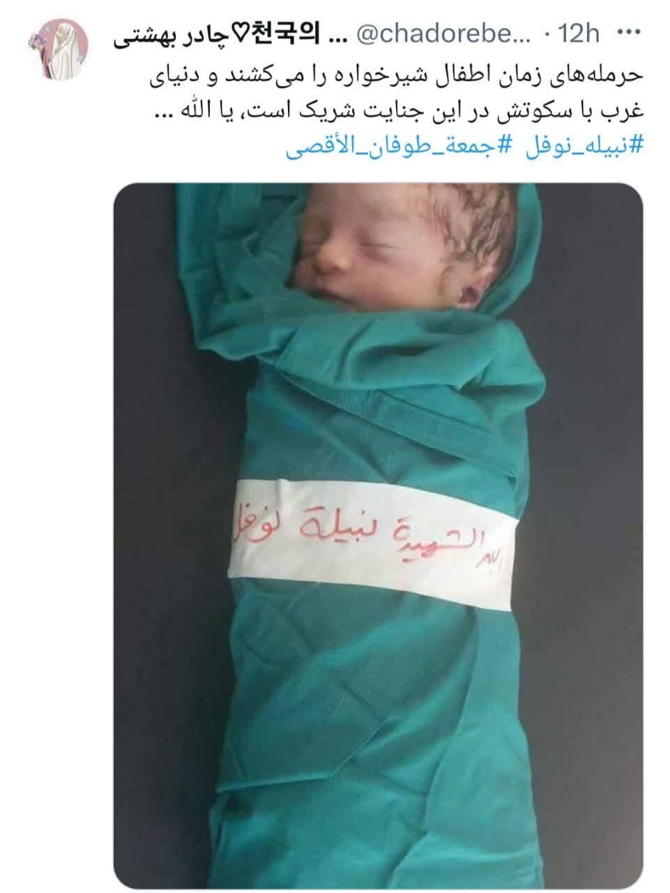 طوفان شهادت«نبیله نوفل» در فضای مجازی