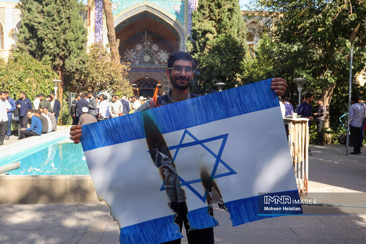 تجمع حوزویان اصفهان در حمایت از مردم فلسطین