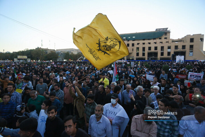 خیزش مردم اصفهان علیه جنایت رژیم کودک‌کش صهیونیستی
