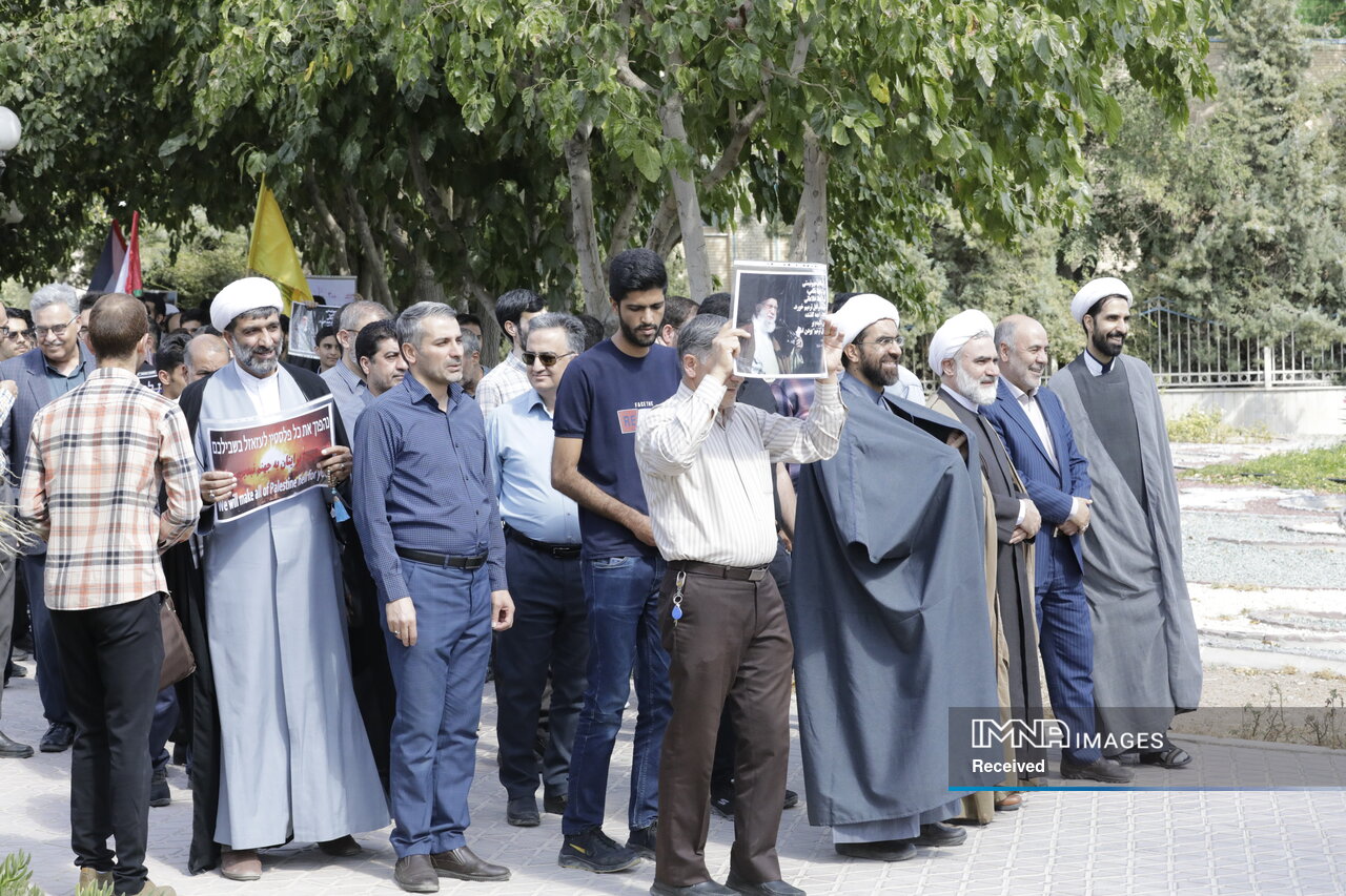 تجمع جامعه نخبگانی در حمایت از مردم مظلوم فلسطین