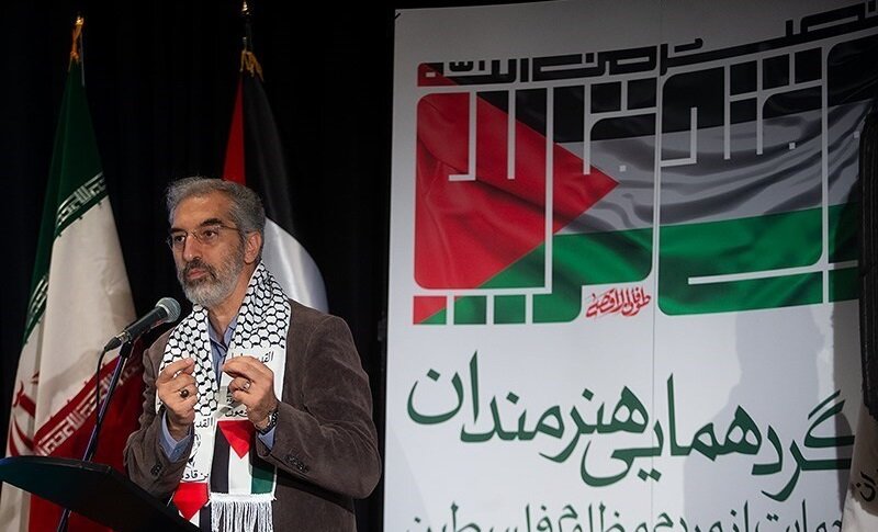 گردهمایی هنرمندان در حمایت از فلسطین برگزار شد + تصاویر