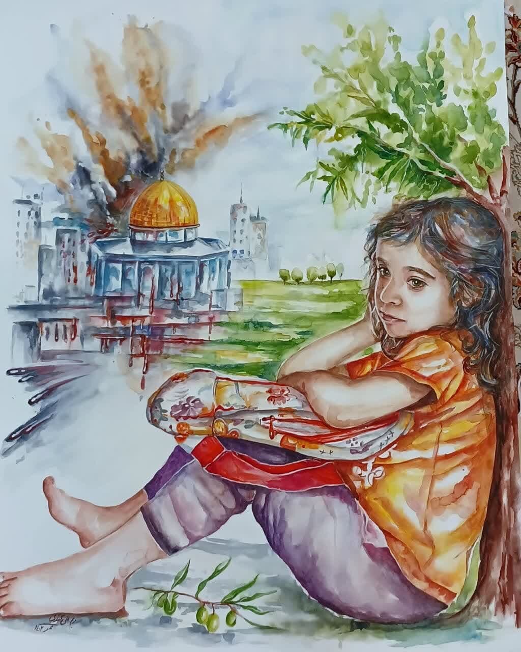 مادرانههای یک هنرمند برای کودکان غزهای