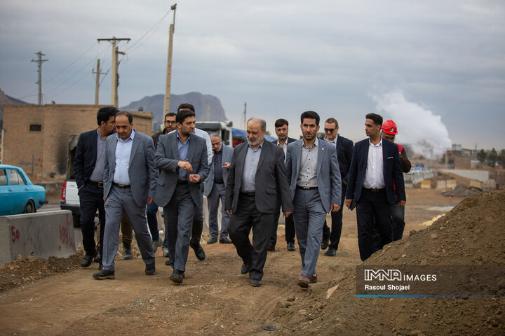 بازدید اعضای شورای شهر اصفهان از پروژه‌های شهری