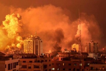 حمله شبانه رژیم صهیونیستی به غزه