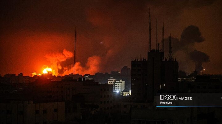 حمله شبانه رژیم صهیونیستی به غزه