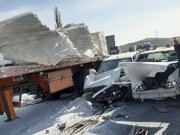 یک کشته و ۱۰ مصدوم در تصادف زنجیره‌ای آزادراه تبریز - تهران