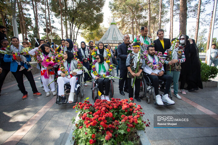 مراسم استقبال از افتخارآفرینان ورزش اصفهان در بازی‌های پاراآسیایی هانگژو