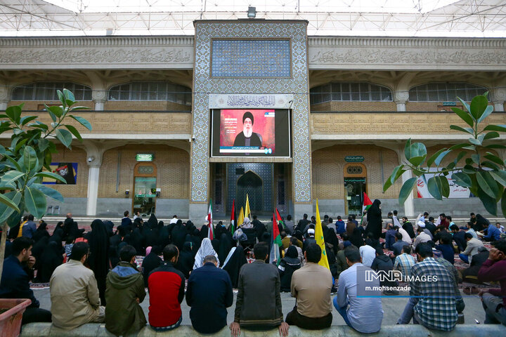 پخش زنده سخنرانی دبیر کل حزب الله لبنان در حرم مطهر حضرت معصومه (س)