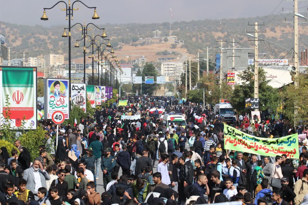 خروش مردم یاسوج در روز ۱۳ آبان + تصاویر و فیلم