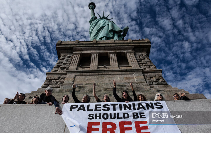 تجمع یهودیان نیویورک در محکومیت حمله به فلسطین