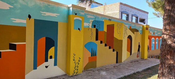 دیوارنگاری شهری در محله بابوکان به پایان رسید