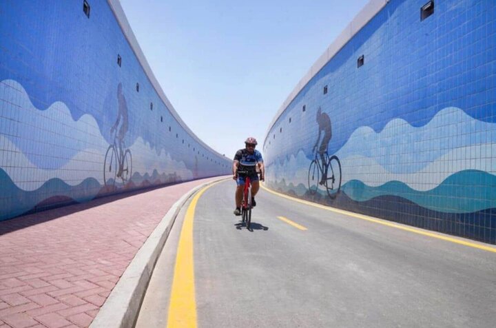 تونل مخصوص دوچرخه‌سواری در دبی