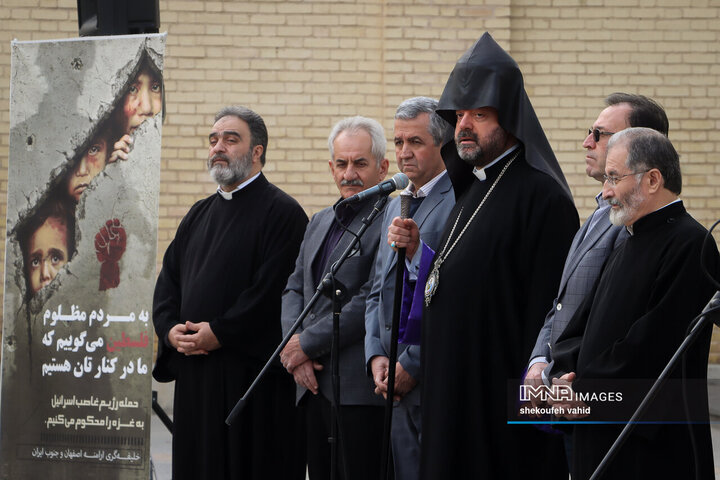 تجمع ارامنه اصفهان در محکومیت جنایات رژیم صهیونیستی در غزه
