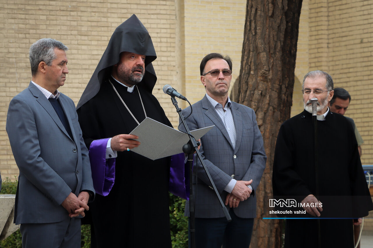 تجمع ارامنه اصفهان در حمایت از مردم غزه + فیلم