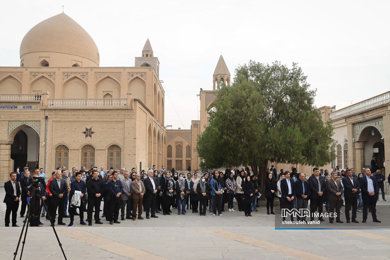 تجمع ارامنه اصفهان در حمایت از مردم غزه + فیلم