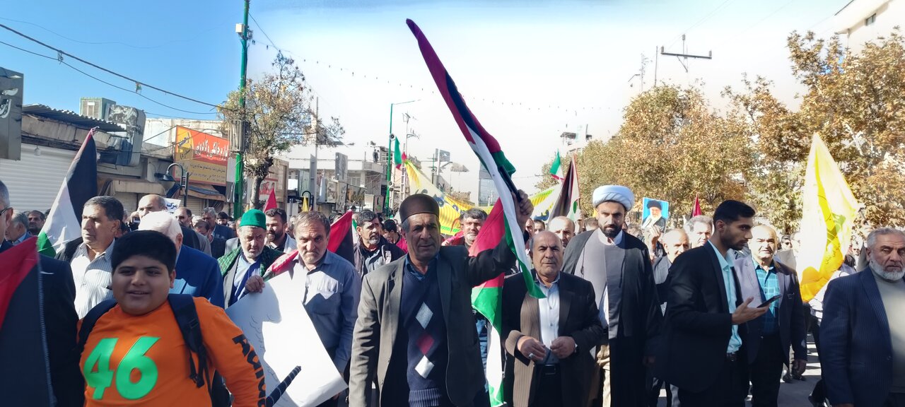 راهپیمایی شهروندان یاسوج در حمایت از مردم فلسطین + تصاویر