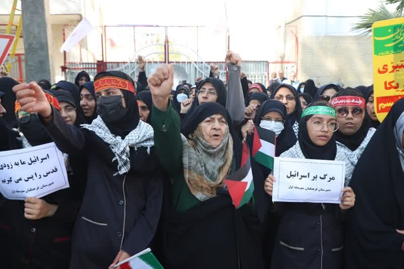 تجمع مردم زاهدان در حمایت از مردم مظلوم فلسطین + تصاویر