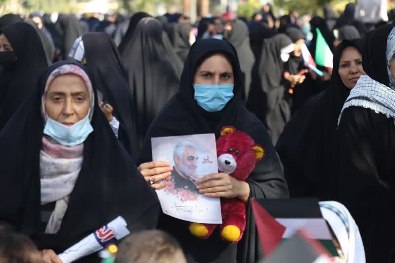 تجمع مردم زاهدان در حمایت از مردم مظلوم فلسطین + تصاویر