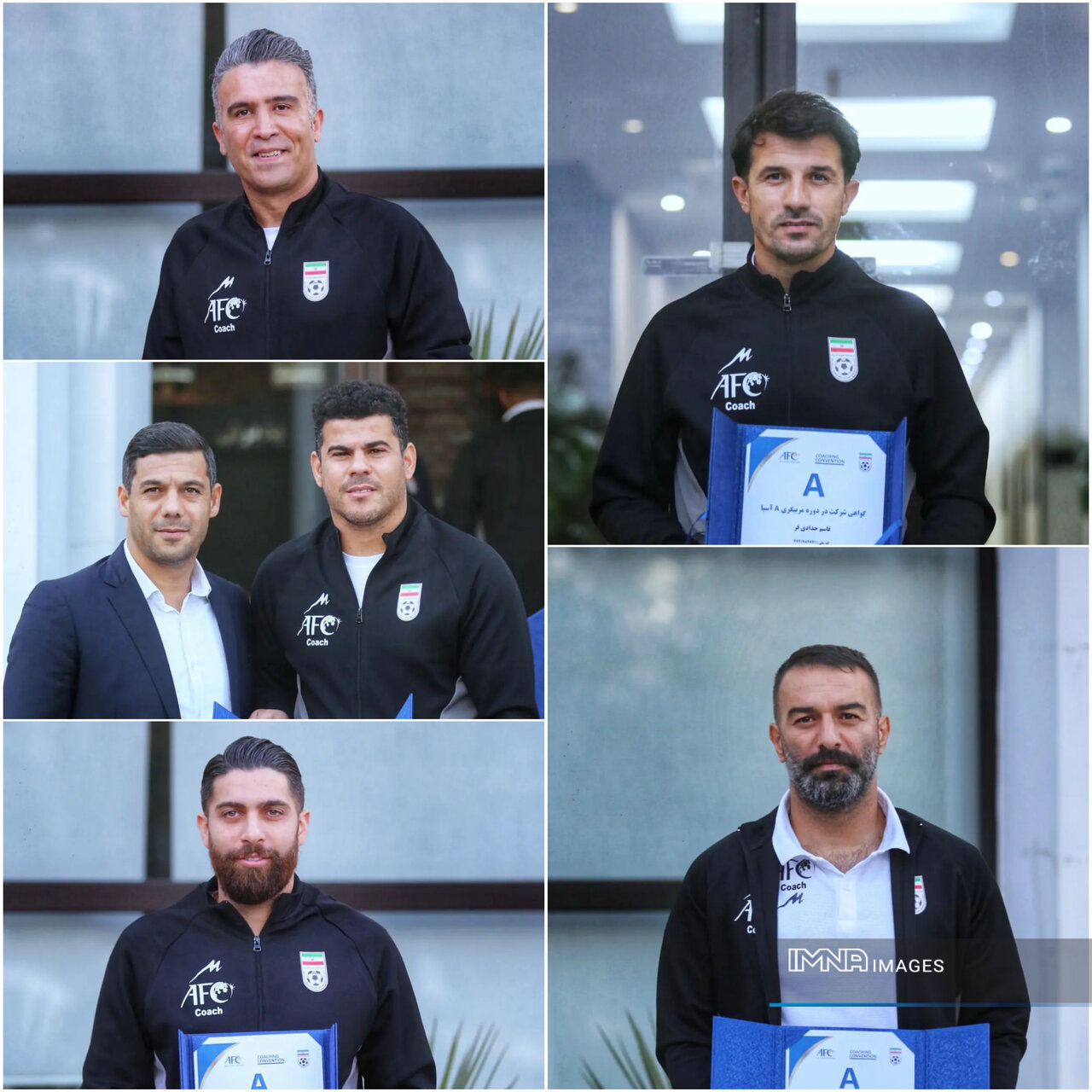 اسطورههای سرخابی و ذوبآهن مدرک مربیگری A آسیا گرفتند +عکس