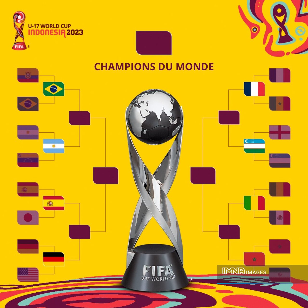 ۸ تیم برتر جامجهانی فوتبال نوجوانان آماده نبرد برای صعود به نیمهنهایی