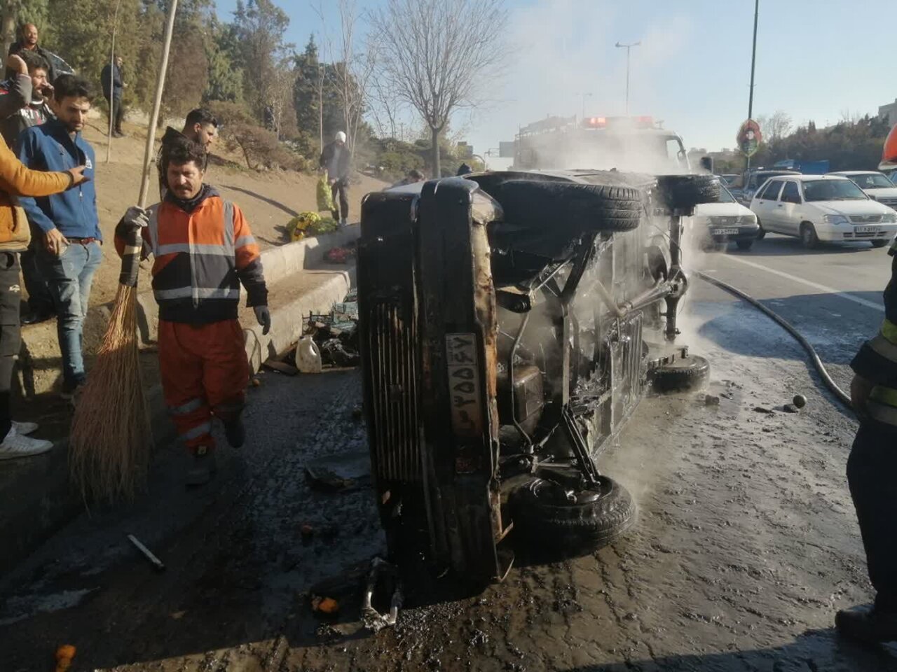 واژگونی پیکانوانت در اتوبان شهید ردانیپور + عکس