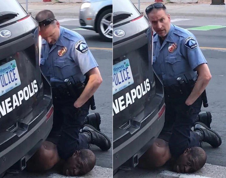 پلیس قاتل «جورج فلوید» چاقو خورد