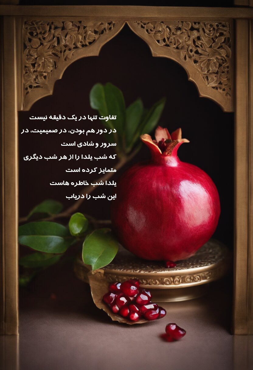 عکس نوشته تبریک شب یلدا