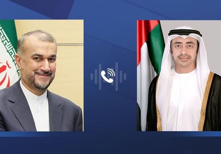 وزرای خارجه ایران و امارات اوضاع غزه را بررسی کردند