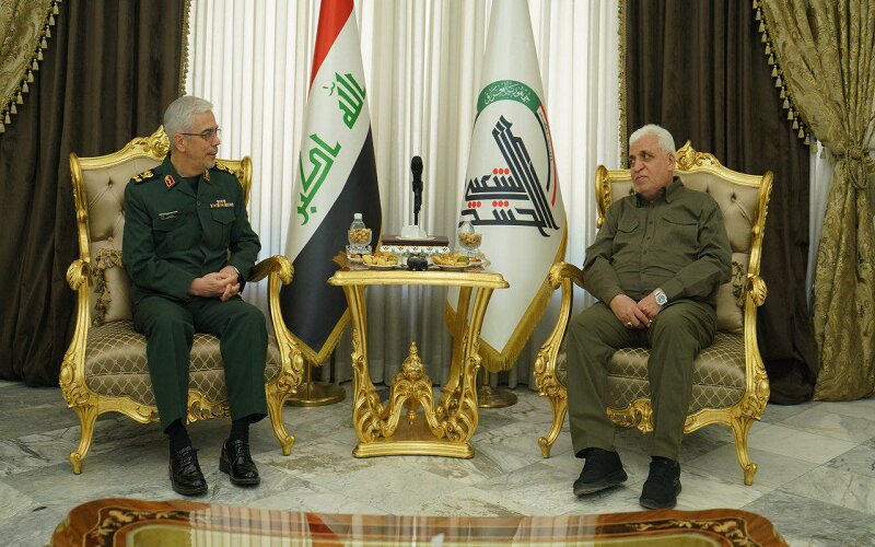 سرلشکر باقری با رئیس‌جمهور عراق و رئیس حشد الشعبی دیدار کرد