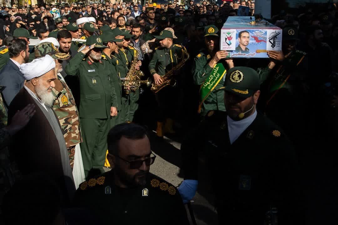 پیکر مطهر شهید چگینی در قزوین تشییع شد + فیلم و عکس