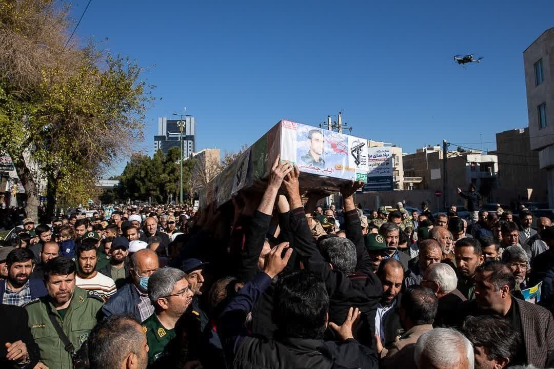 پیکر مطهر شهید چگینی در قزوین تشییع شد + فیلم و عکس