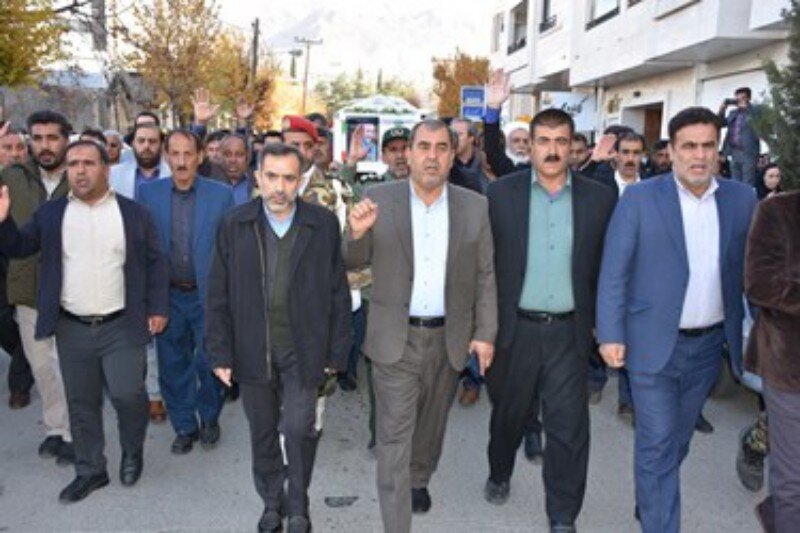 پیکر جانباز شهید حاج علی فردوسیان در یاسوج تشییع شد + تصاویر