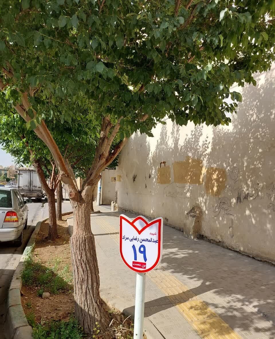 ۳۷۴ تابلوی معابر منطقه ۵ اصفهان به نام و تصویر شهدا مزین شد