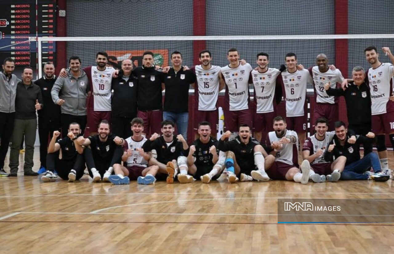 شکست تیم والیبال راپید بخارست در دربی رومانی در حضور امیر غفور و علیاصغر مجرد