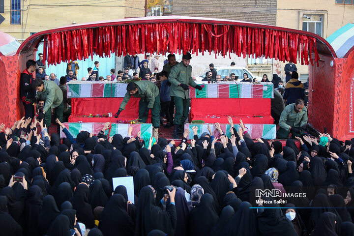 استقبال از شهدای گمنام در مبارکه و فولادشهر