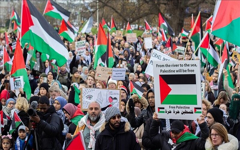 تداوم خیزش جهانی علیه جنایات اسرائیل/ هزاران اروپایی حامی فلسطین به خیابان‌ها آمدند