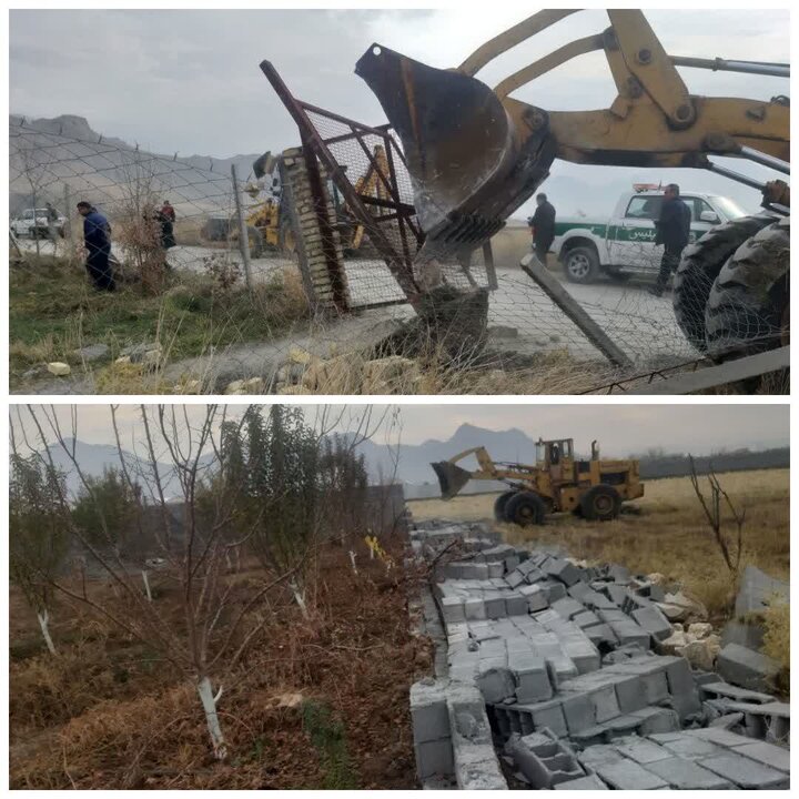 ۱۸ مورد قلع و قمع ساخت‌وسازهای غیرمجاز در اراضی کشاورزی کرمانشاه